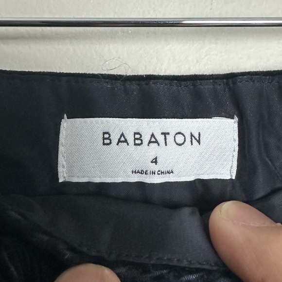 Babaton sof Black Corduroy Wide leg Trouser size 4 - Picture 4 of 6